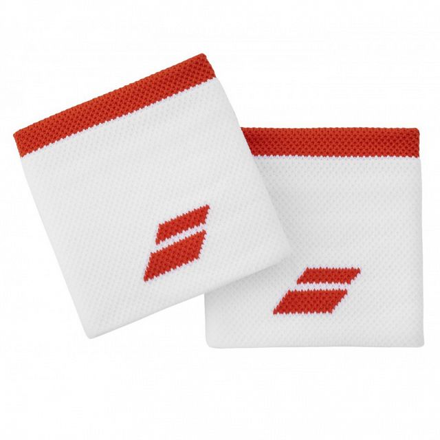 Babolat Logo Wristband 2x White / Red